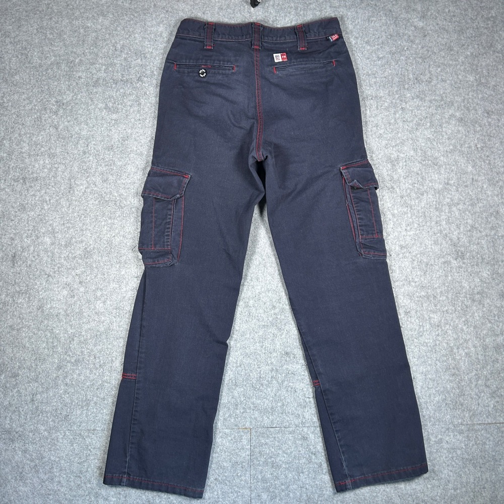 Big Bill FR Cargo Pants Mens 30x30 Navy Blue Westex UltraSoft Flame Resistant - Picture 12 of 16